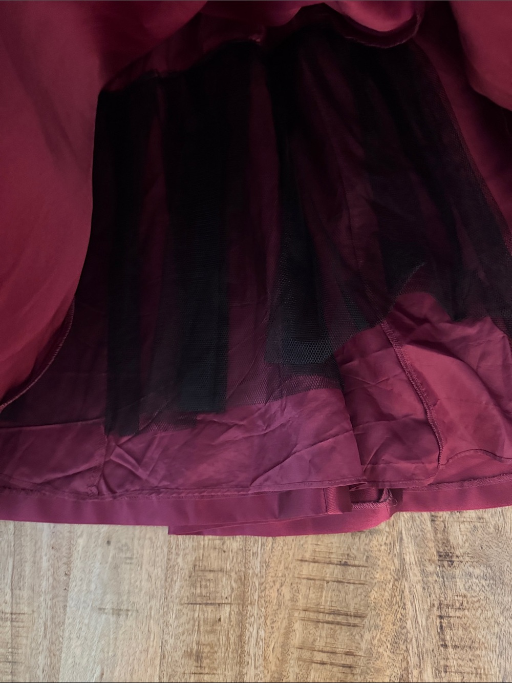 Adrianna Papell Burgundy red wine berry A-Line Party Dress satin feel A line - Picture 2 of 6